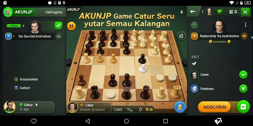 Antarmuka catur interaktif dalam game AKUNJP.