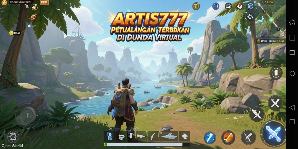 Tampilan antarmuka Open World yang memukau dan interaktif pada ARTIS777.