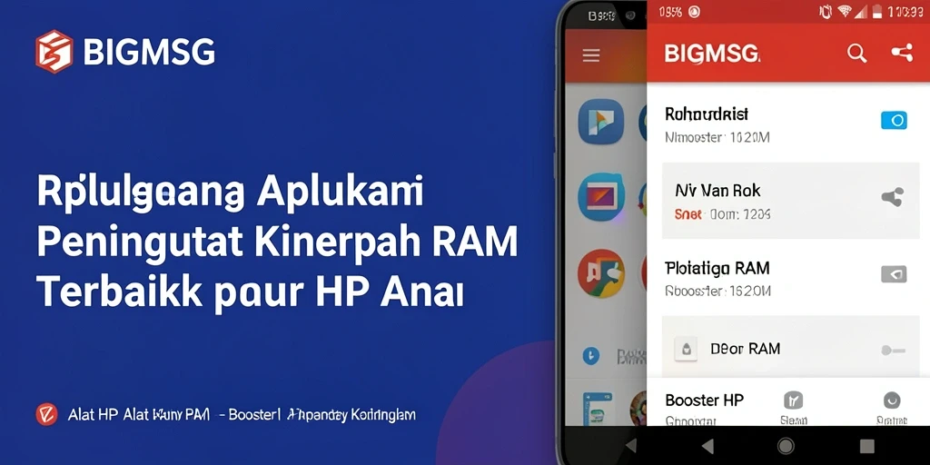 Tampilan antarmuka aplikasi BIGMSG yang sederhana dan efektif untuk pengoptimalan RAM.