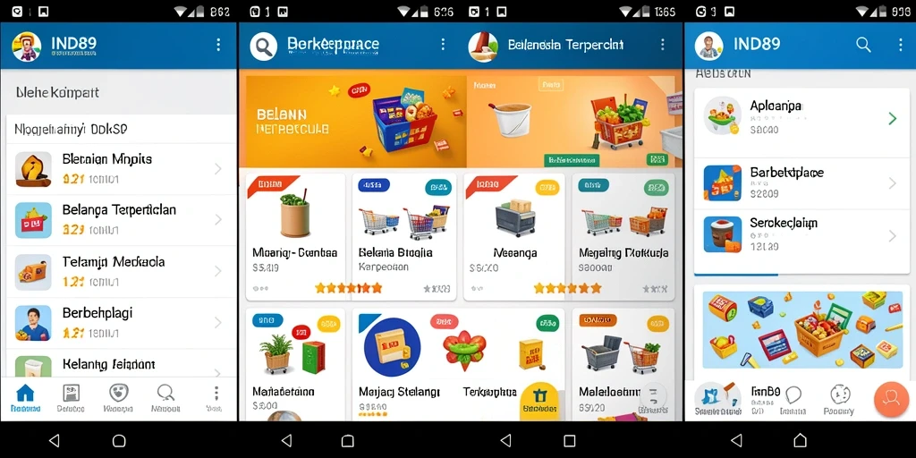 Antarmuka pengguna IND89 yang memudahkan navigasi marketplace.