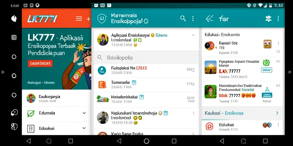 Antarmuka utama LK777 yang informatif dan menarik.