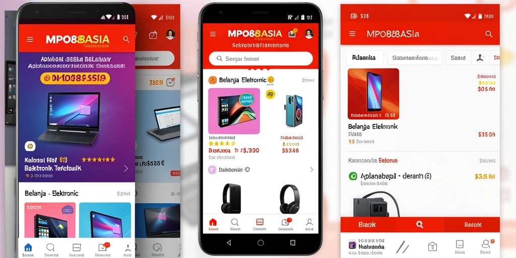 Antarmuka aplikasi MPO88ASIA dengan berbagai produk elektronik.