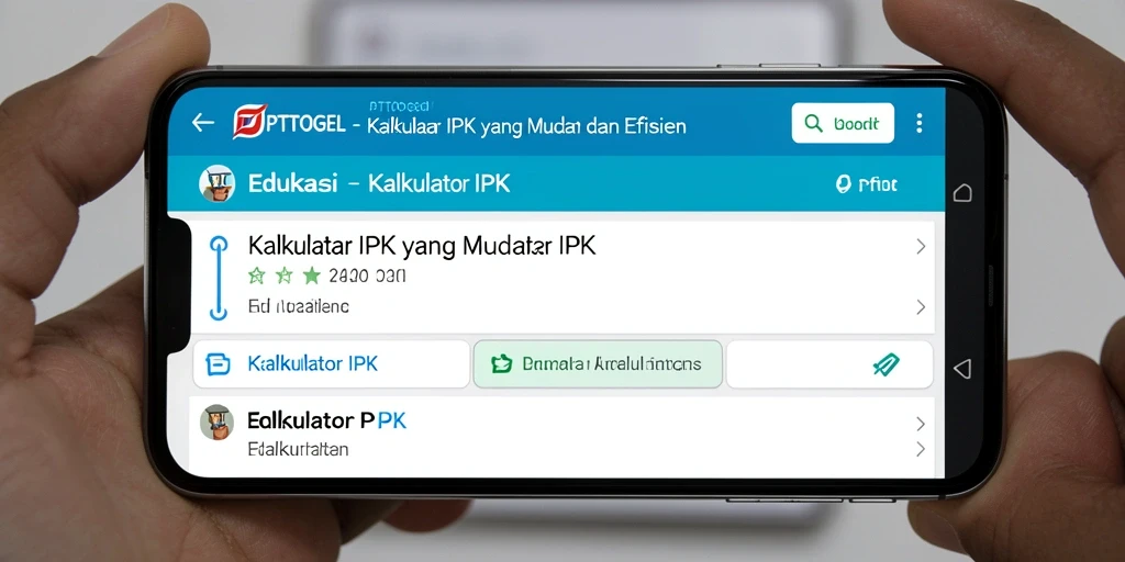 Antarmuka PTTOGEL yang ramah pengguna dengan fitur Kalkulator IPK.