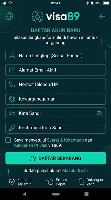 Buat Akun Baru di visa89 Dengan Mudah